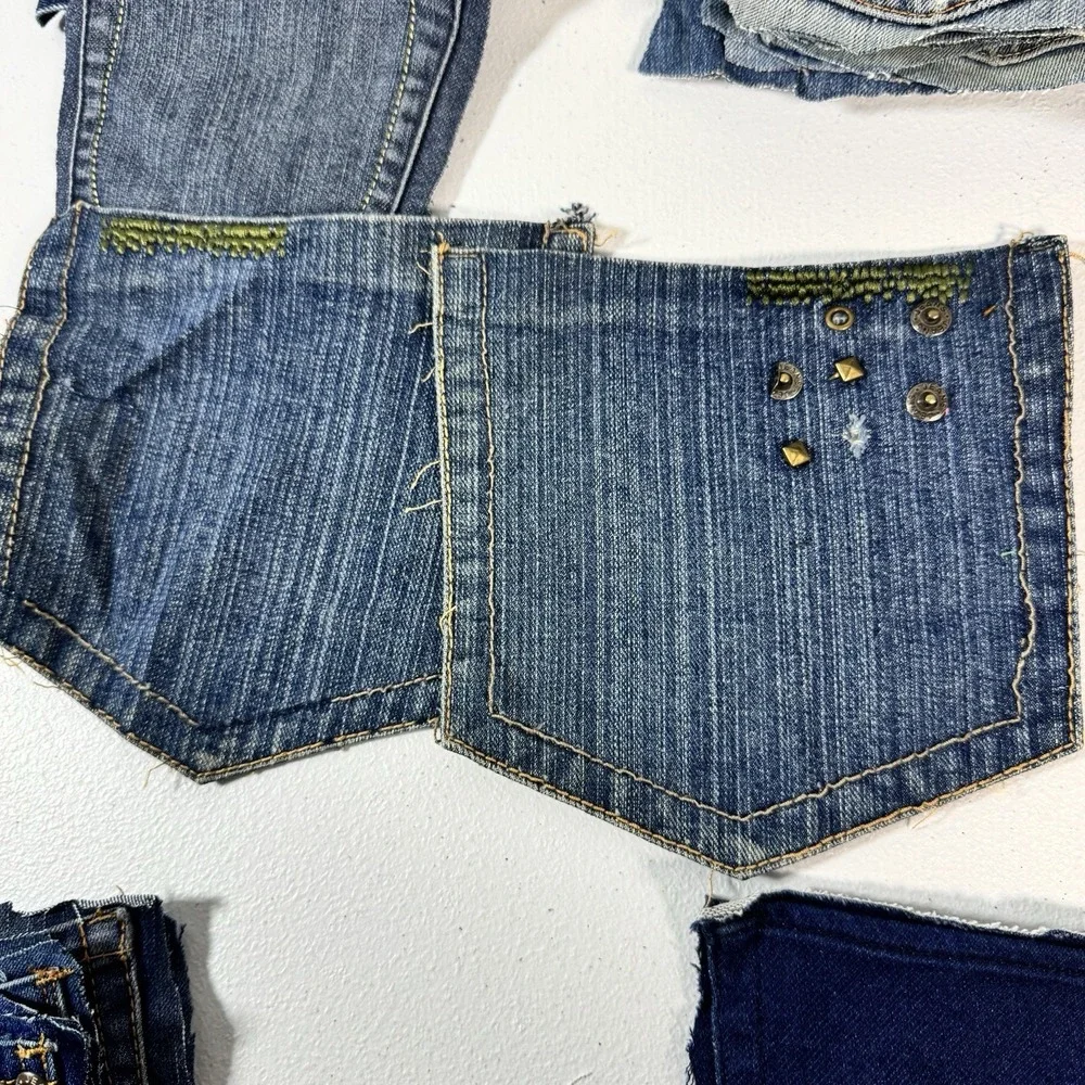 52 Denim Jean Back Pockets 26 Matching Pairs Sewing Quilting Crafts Upcycle